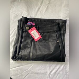 EDIKTED • FAUX LEATHER STRAIGHT LEG PANTS • SMALL • NWT